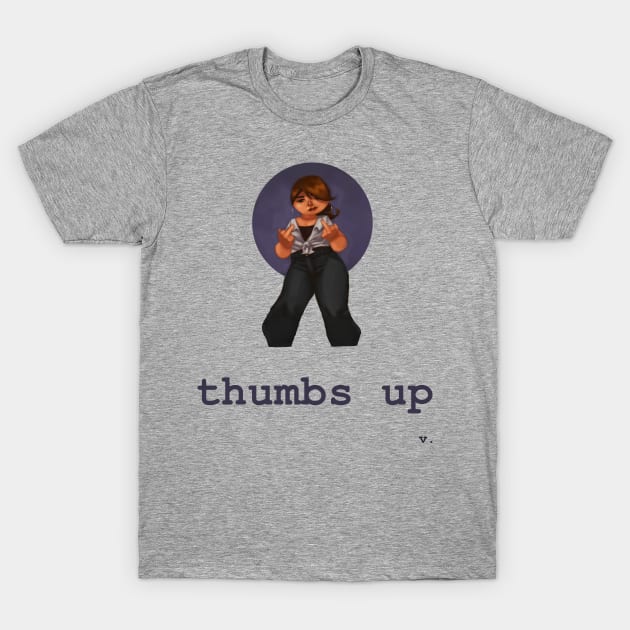 Thumbs Up T-Shirt by valentinebarker